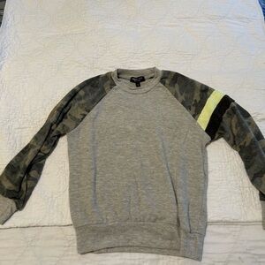 Kids Gray and Camouflage Sweater